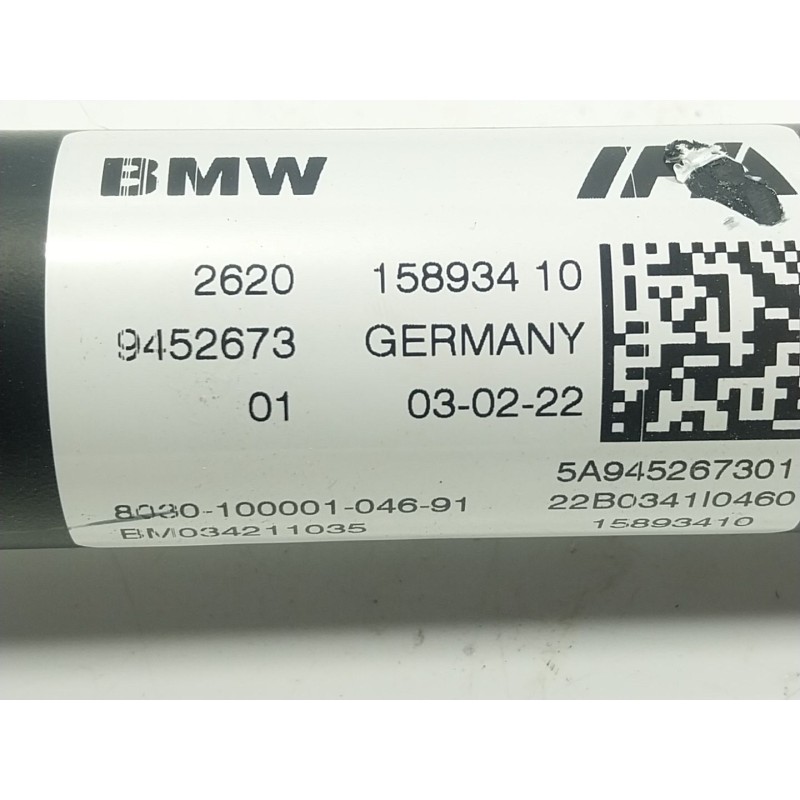 Recambio de transmision central delantera para bmw 8 descapotable (g14, f91) 840 i xdrive referencia OEM IAM 26209452673 2620 / 