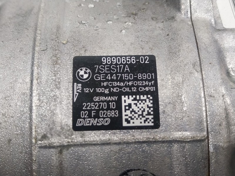 Recambio de compresor aire acondicionado para bmw 8 descapotable (g14, f91) 840 i xdrive referencia OEM IAM 64529890656 98906560