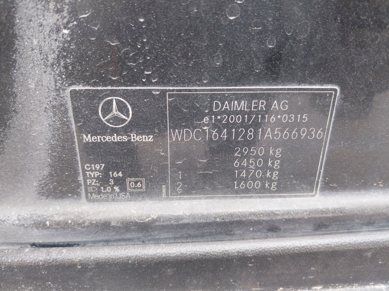 mercedes-benz clase m (w164) del año 2010