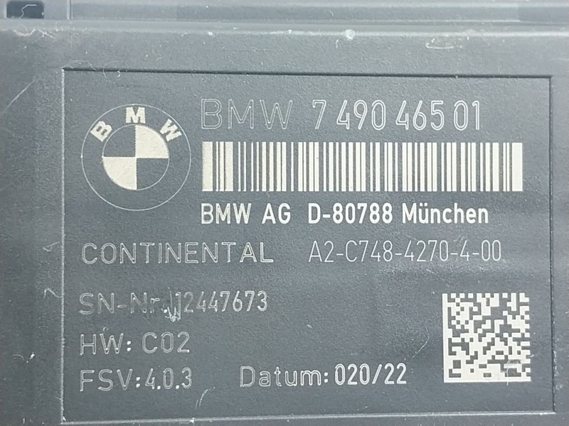 Recambio de modulo electronico para bmw 8 coupé (g15, f92) 840 i xdrive referencia OEM IAM  749046501 
