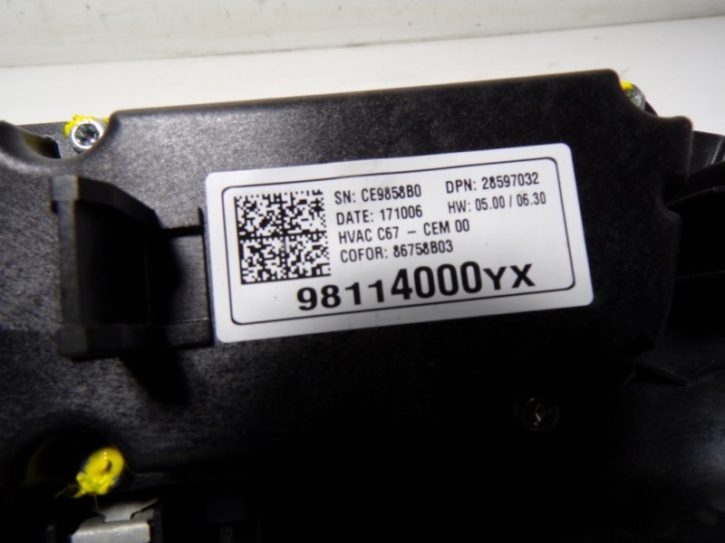 Recambio de mando climatizador para opel crossland x 1.2 referencia OEM IAM 39092870 98114000YX 39142406