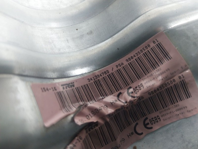 Recambio de airbag delantero derecho para citroën c4 cactus 1.6 bluehdi 100 referencia OEM IAM 9804358580 9804358580 