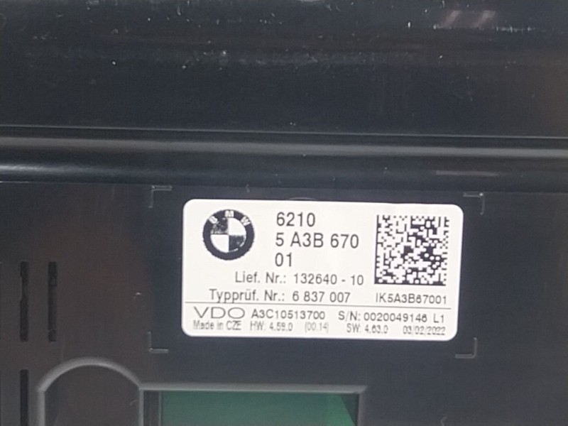 Recambio de cuadro instrumentos para bmw x2 (f39) xdrive 20 i referencia OEM IAM 62105A3B670 62105A3B67001 