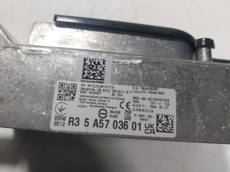 Recambio de modulo electronico para bmw 8 coupé (g15, f92) 840 d xdrive referencia OEM IAM 65129433257 A5703601 