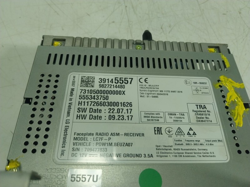 Recambio de sistema audio / radio cd para opel crossland x / crossland (p17, p2qo) 1.2 (75) referencia OEM IAM 1637205180 391455