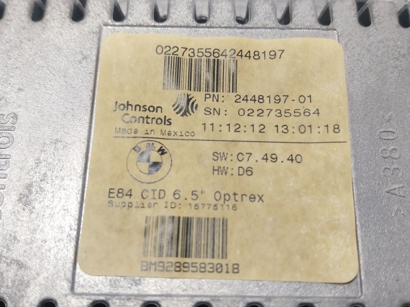 Recambio de pantalla multifuncion para bmw x1 (e84) sdrive 18 d referencia OEM IAM  244819701 