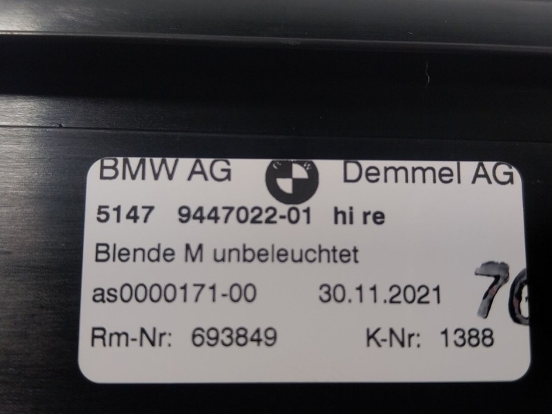 Recambio de moldura para bmw 5 (g30, f90) 540 i xdrive referencia OEM IAM 51479447021 51479447022 