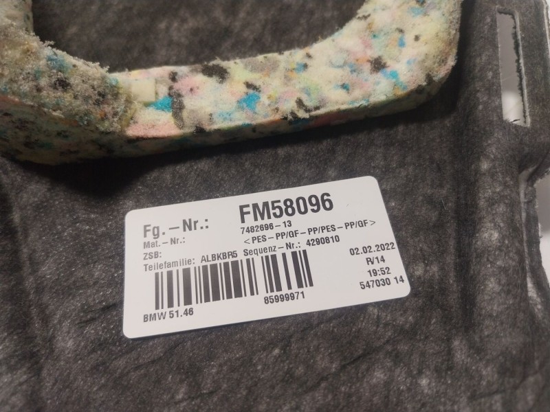 Recambio de bandeja trasera para bmw 3 (g20, g80, g28) 330 d xdrive referencia OEM IAM 51468073797 FM58096 