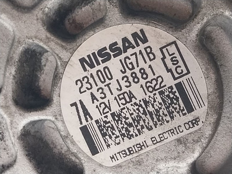 Recambio de alternador para renault koleos i (hy_) 2.0 dci (hy0k) referencia OEM IAM 23100JG71B 23100JG71B 