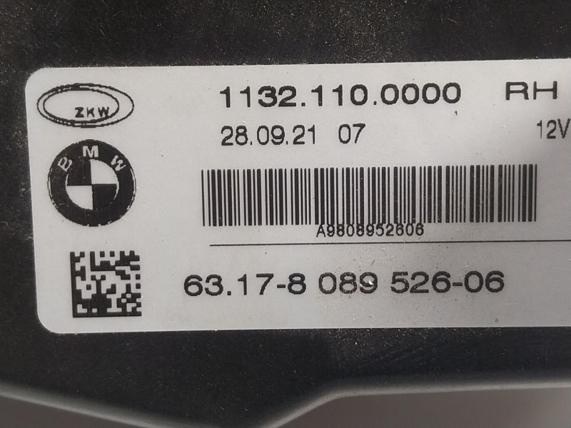 Recambio de faro antiniebla derecho para bmw 3 (g20, g80, g28) 330 i referencia OEM IAM 63178089526 6317808952606 