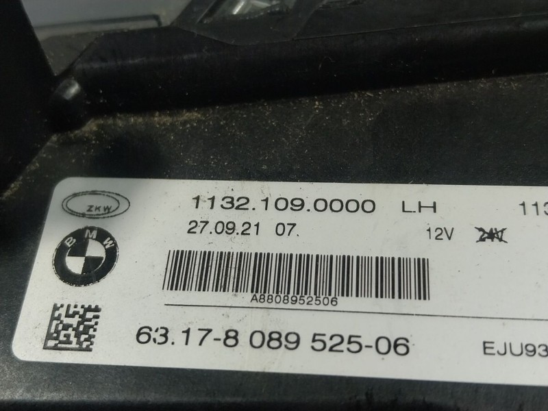 Recambio de faro antiniebla izquierdo para bmw 3 (g20, g80, g28) 330 i referencia OEM IAM 63178089525 6317808952506 