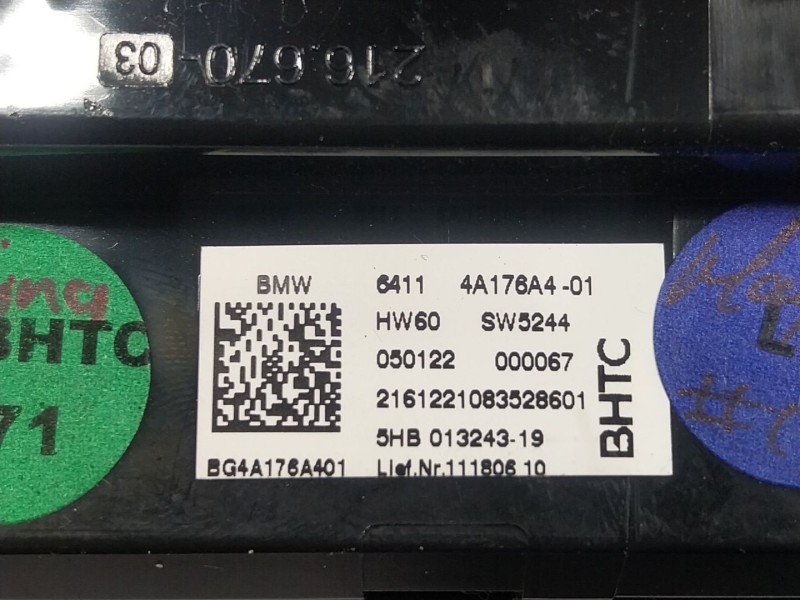 Recambio de mando climatizador para bmw 8 descapotable (g14, f91) 840 i xdrive referencia OEM IAM 64114A176B0 64114A178A4-01 