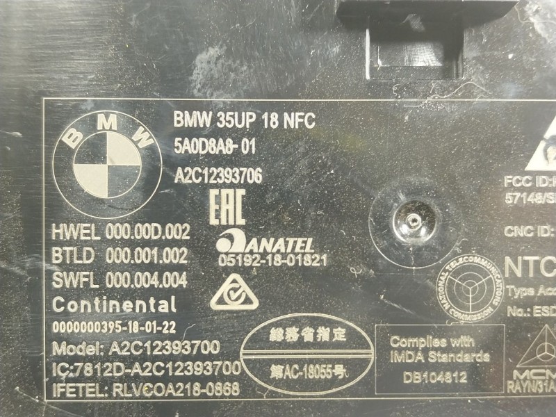 Recambio de modulo electronico para bmw 8 descapotable (g14, f91) 840 i xdrive referencia OEM IAM 61355A0D8A8 5A0D8A801 