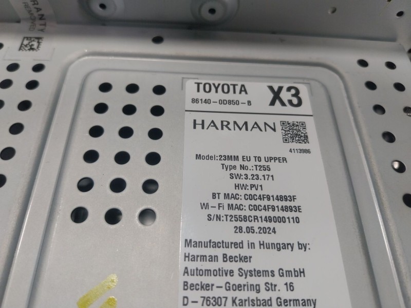 Recambio de sistema navegacion gps para toyota yaris (_p21_, _pa1_, _ph1_) 1.5 (mxpa11) referencia OEM IAM 861400D850 861400D850