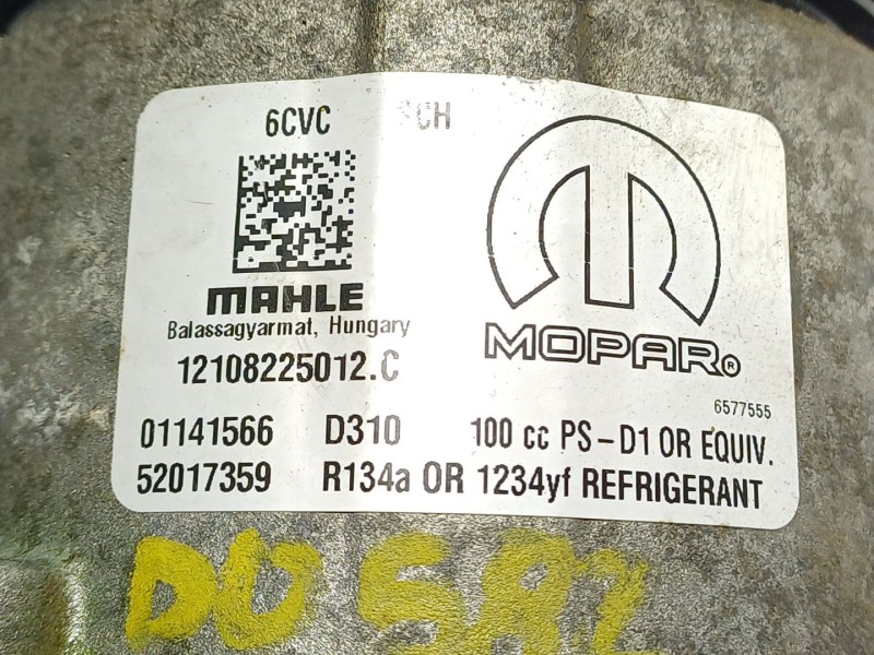 Recambio de compresor aire acondicionado para fiat tipo hatchback (356_, 357_) 1.3 d (356hxh1a) referencia OEM IAM 52017359 5201