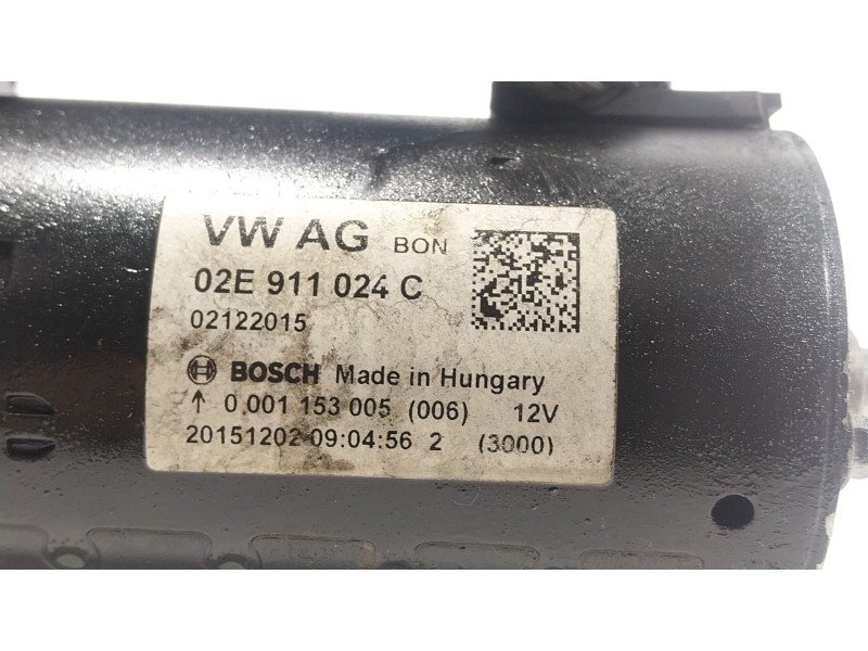 Recambio de motor arranque para audi q3 (8ub, 8ug) 2.0 tdi referencia OEM IAM 02E911024C 02E911024C 
