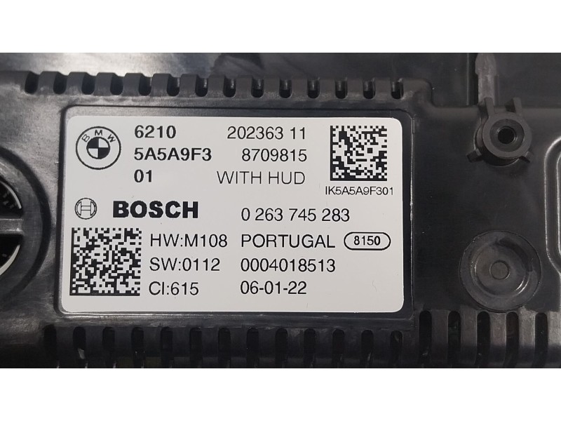 Recambio de cuadro instrumentos para bmw 5 (g30, f90) 530 d xdrive referencia OEM IAM 62105B35D79 62105A5A9F301 