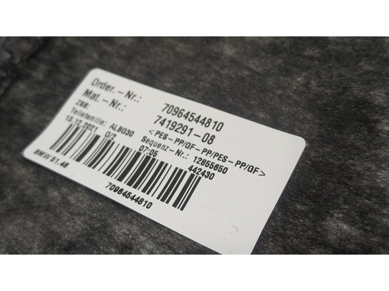 Recambio de bandeja trasera para bmw 5 (g30, f90) 530 i xdrive referencia OEM IAM 51468065039 70964544810 