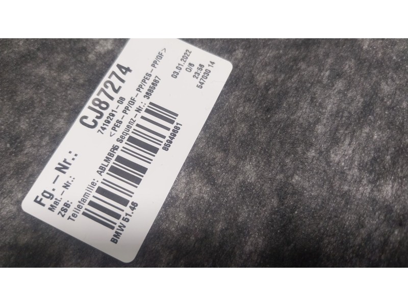 Recambio de bandeja trasera para bmw 5 (g30, f90) 530 d xdrive referencia OEM IAM 51468065039 741929108 