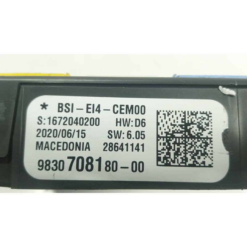 Recambio de caja reles / fusibles para peugeot 208 ii (ub_, up_, uw_, uj_) e-208 referencia OEM IAM 1681052380 9830708180 