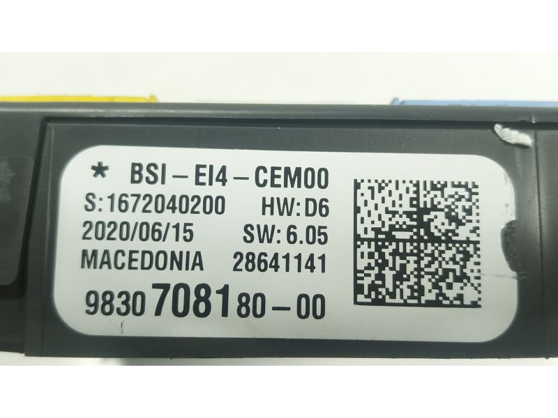 Recambio de caja reles / fusibles para peugeot 208 ii (ub_, up_, uw_, uj_) e-208 referencia OEM IAM 1681052380 9830708180 