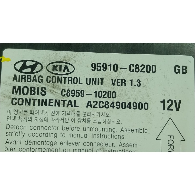 Recambio de centralita airbag para hyundai i20 ii (gb, ib) 1.0 t-gdi referencia OEM IAM 95910C8200 95910C8200 