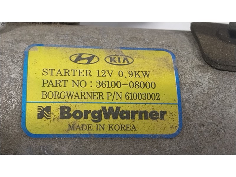 Recambio de motor arranque para kia stonic (yb) 1.0 t-gdi referencia OEM IAM 3610008000 3610008000 