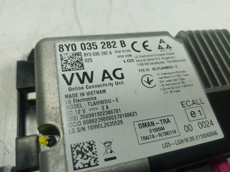 Recambio de modulo electronico para audi a3 sportback (8ya, 8yf) 35 tfsi referencia OEM IAM 8Y0035282B 8Y0035282B 