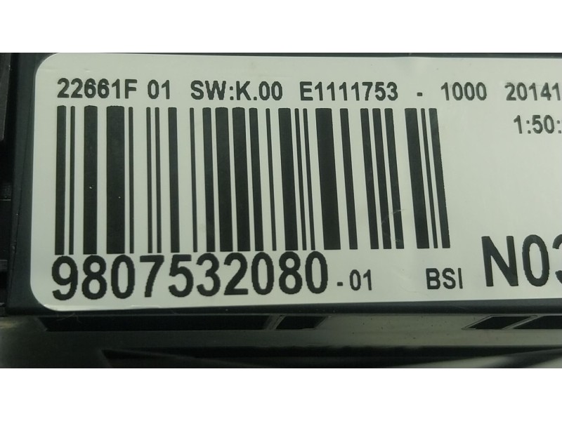 Recambio de caja reles / fusibles para peugeot 2008 i (cu_) 1.6 hdi referencia OEM IAM  9807532080 