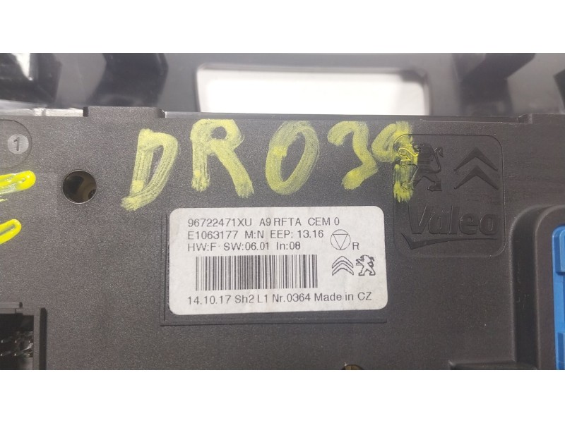 Recambio de mando climatizador para peugeot 2008 i (cu_) 1.6 hdi referencia OEM IAM  96722471 