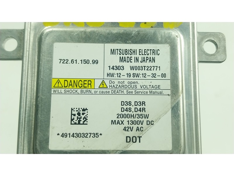 Recambio de centralita faros xenon para volvo v40 hatchback (525) d2 referencia OEM IAM 31335777 W003T22771 