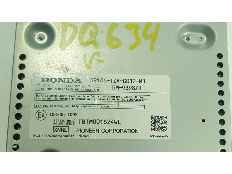 Recambio de modulo electronico para honda jazz v (gr_) 1.5 ehev (gr3, gr6) referencia OEM IAM  39186TZAG012M1 