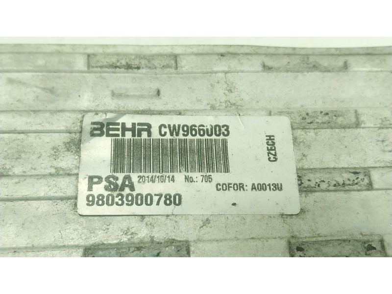 Recambio de intercooler para peugeot 2008 i (cu_) 1.6 hdi referencia OEM IAM  9803900780 