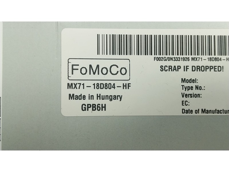 Recambio de sistema audio / radio cd para ford focus iv (hn) 1.0 ecoboost referencia OEM IAM 2751850 MX7118D804HF 