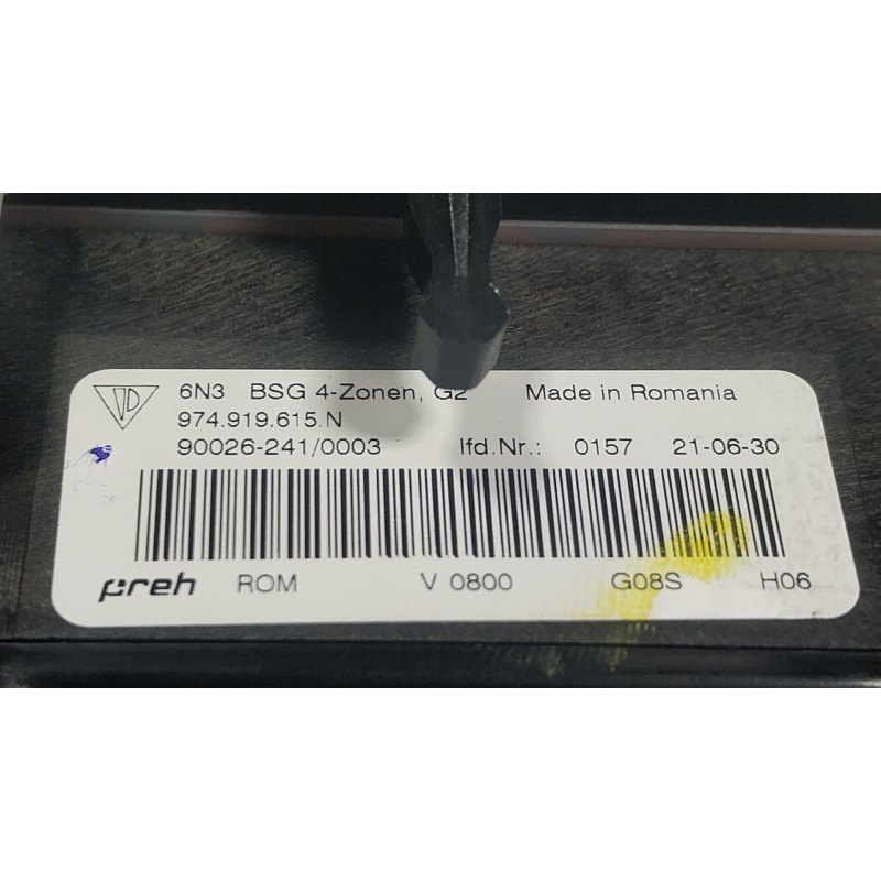 Recambio de mando climatizador para porsche panamera (971) 4.0 turbo s (97bfr1) referencia OEM IAM  974919615N 