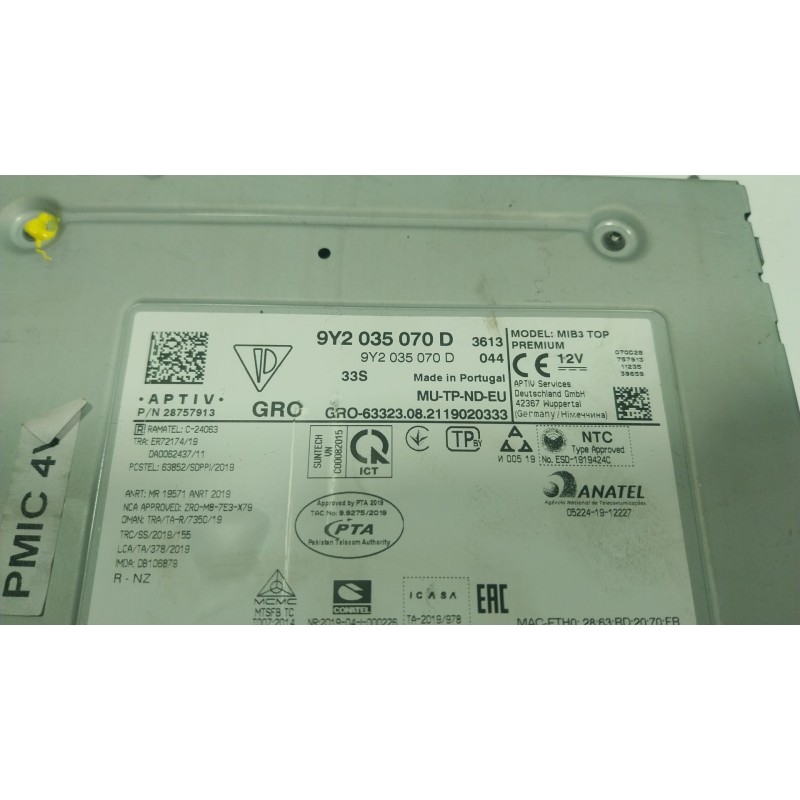 Recambio de sistema audio / radio cd para porsche panamera (971) 4.0 turbo s (97bfr1) referencia OEM IAM  9Y2035070D 