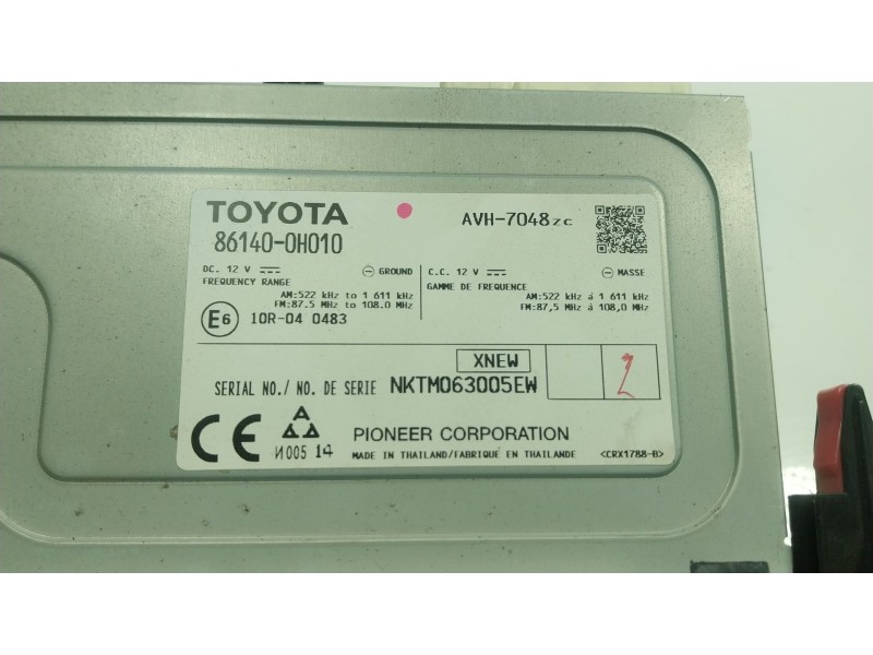 Recambio de sistema audio / radio cd para peugeot 108 1.2 referencia OEM IAM  861400H010 