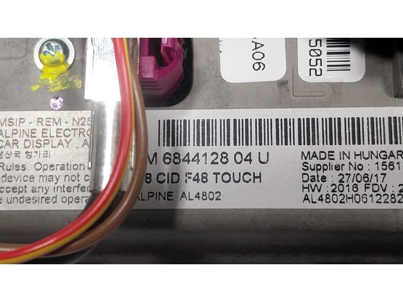 Recambio de pantalla multifuncion para bmw x1 (f48) xdrive 20 d referencia OEM IAM  684412804 