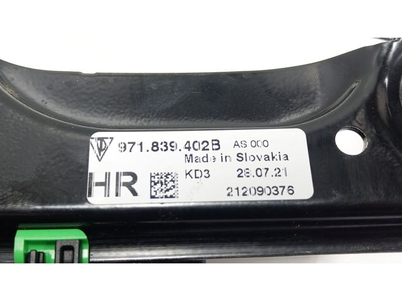 Recambio de elevalunas trasero derecho para porsche panamera (971) 4.0 turbo s (97bfr1) referencia OEM IAM  971839402B 
