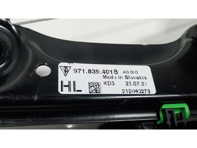 Recambio de elevalunas trasero izquierdo para porsche panamera (971) 4.0 turbo s (97bfr1) referencia OEM IAM  971839401B 