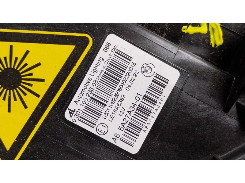 Recambio de faro derecho para bmw 8 gran coupe (g16, f93) 840 i xdrive referencia OEM IAM  A85A27A3401 