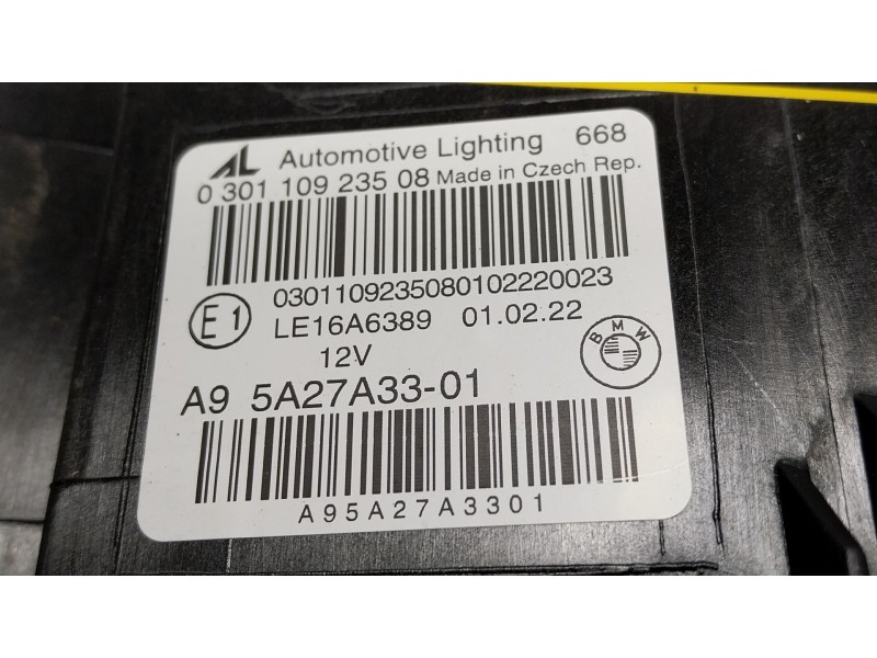 Recambio de faro izquierdo para bmw 8 gran coupe (g16, f93) 840 i xdrive referencia OEM IAM  A95A27A3301 