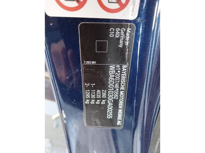 bmw 6 gran coupe (f06) del año 2017