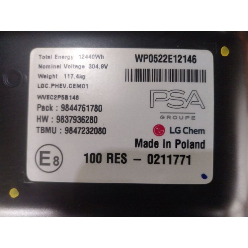 Recambio de bateria para opel astra l (ov5) 1.6 plug-in-hybrid (f3dgzt) referencia OEM IAM   