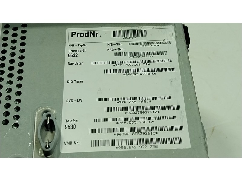 Recambio de sistema navegacion gps para porsche cayenne (92a) 3.6 gts referencia OEM IAM  7PP919193DP 