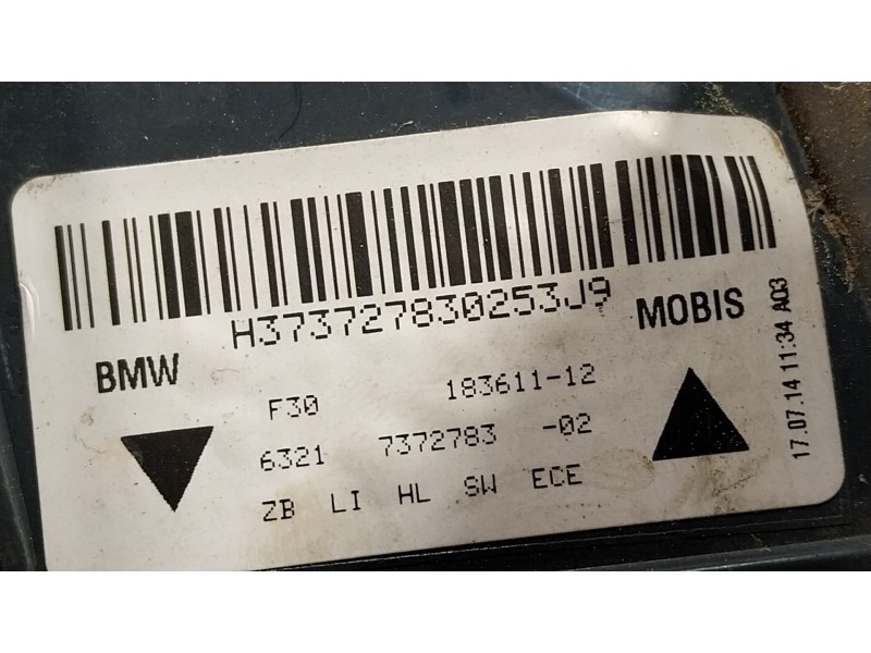 Recambio de piloto trasero izquierdo para bmw 3 (f30, f80) 320 d referencia OEM IAM  6321737278302 