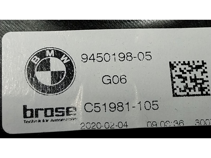 Recambio de elevalunas trasero derecho para bmw x6 (g06, f96) m referencia OEM IAM  945019805 