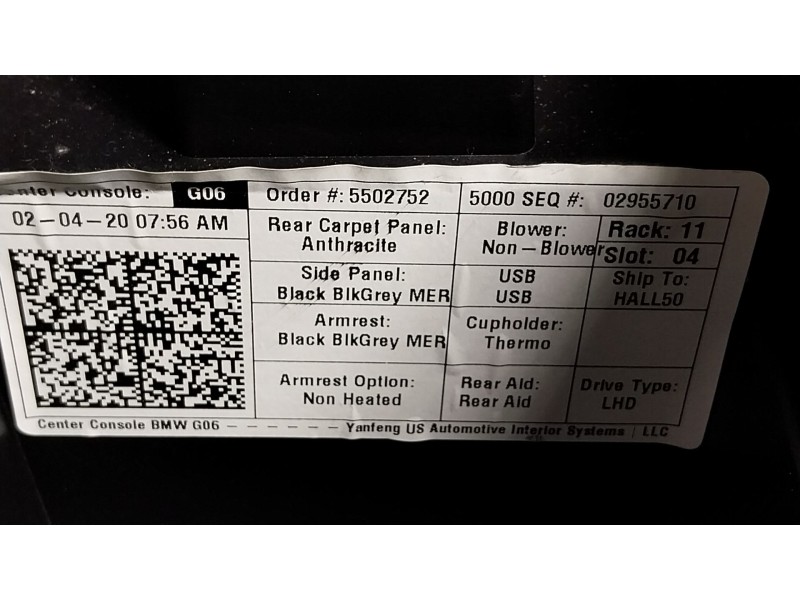 Recambio de apoyabrazos central para bmw x6 (g06, f96) m referencia OEM IAM  681050116 