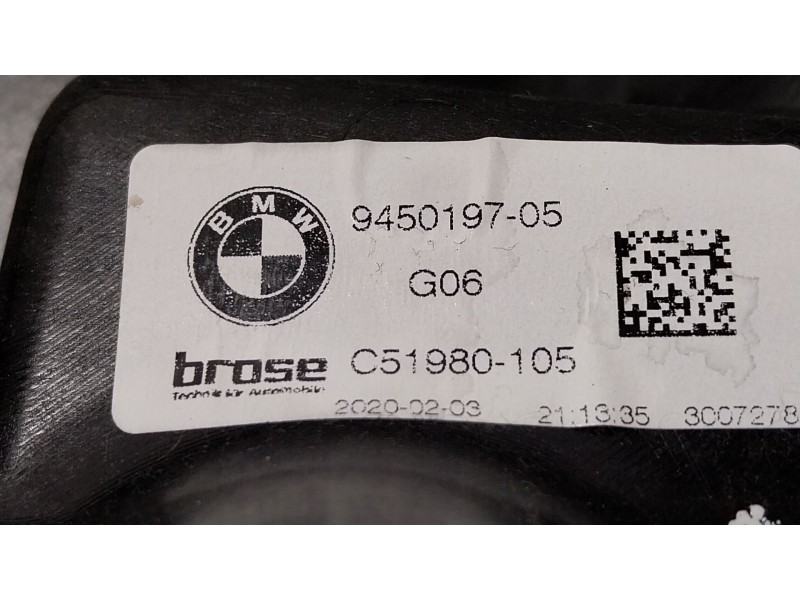 Recambio de elevalunas trasero izquierdo para bmw x6 (g06, f96) m referencia OEM IAM  945019705 