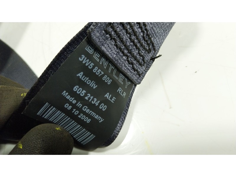 Recambio de cinturon seguridad trasero izquierdo para bentley continental flying spur (3w_) 6.0 referencia OEM IAM  3W5857806 